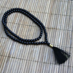 Mala  ( Smarani ) en Tourmaline noire  - perles ∅6cm
