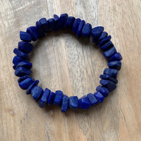 Bracelet lapis lazuli poli mat