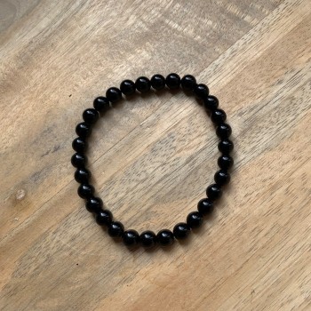Bracelet Obsidienne noire ∅ 6mm