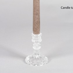 Bougeoir verre Crinoline ∅ 8cm / H 10,5 cm